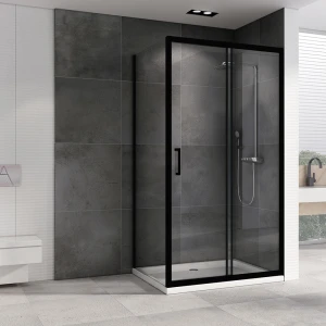 Душевой уголок Abber Schwarzer Diamant 100х80 AG30100B-S80B